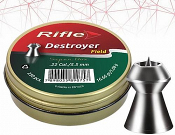 Пуля пневм. RIFLE Field Series Destroyer 4,5 мм. 0,53 гр. (500 шт. в банке)