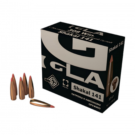 Патрон к.308Win 9,1 гр пуля Шакал 141 Igla 1уп/10шт