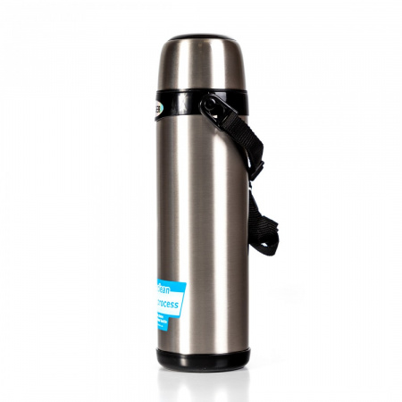 Термос классический Tiger MBI-A100 Clear Stainless, 1,0 л серебристый с черным