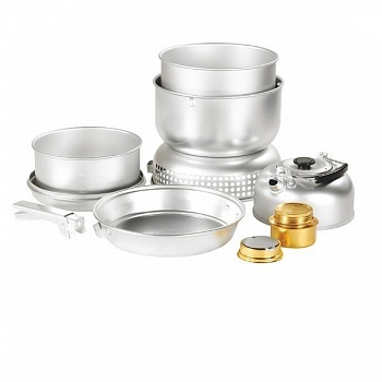 Походный набор посуды EASY CAMP  2 кастрюли, чайник, сковорода,